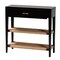 Baxton Studio Freya Modern Bohemian Black Finished Bayur Wood 1-Drawer Console Table 227-12897-ZORO - alternate 8